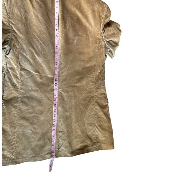 Vintage 70s Tan Corduroy Blazer 43R Elbow Patches Academiccore Jacket - Picture 10 of 10